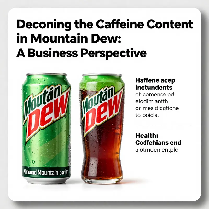 Nutritional information on a standard Mountain Dew can, showcasing the caffeine content.