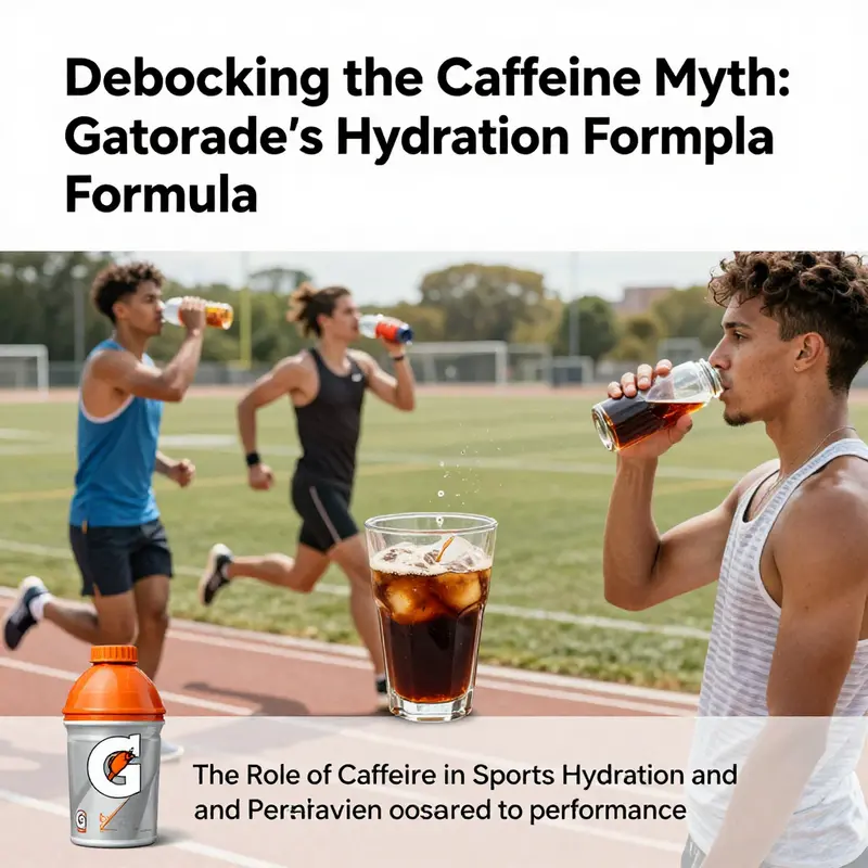 Gatorade’s ingredient breakdown showcasing its caffeine-free formulation for hydration.