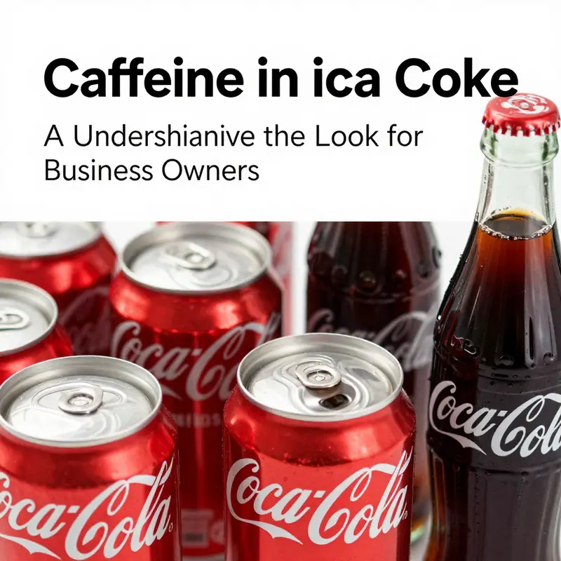 Various Coca-Cola products showcasing their caffeine content.
