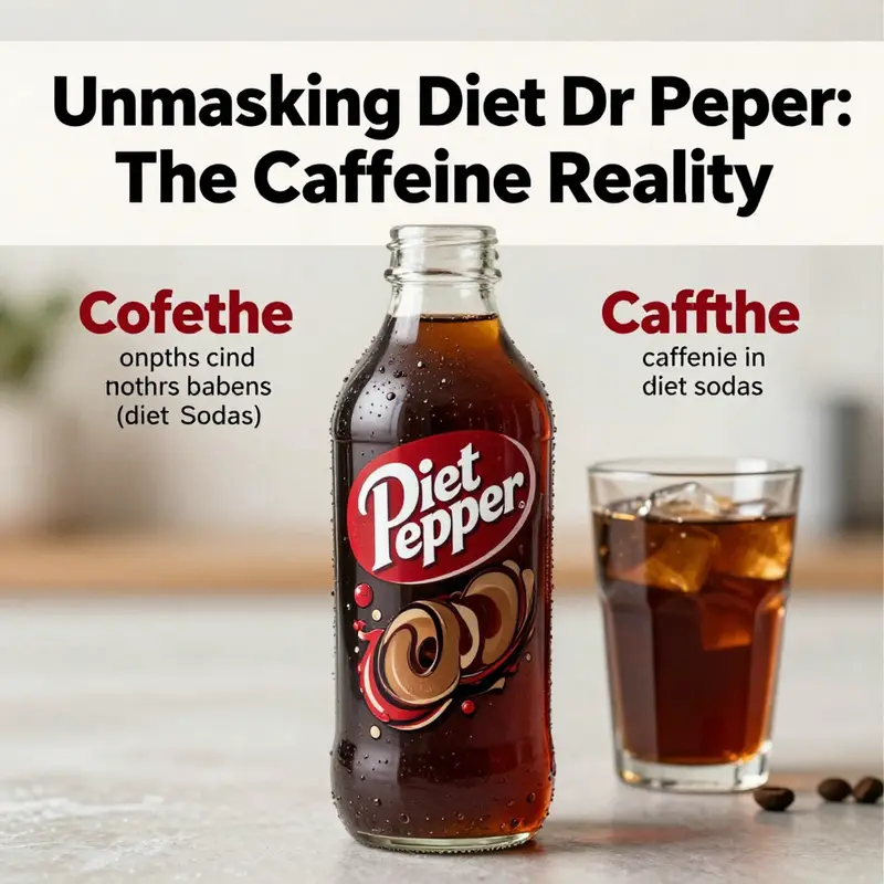 Caffeine content comparison of Diet Dr Pepper with other typical sodas.