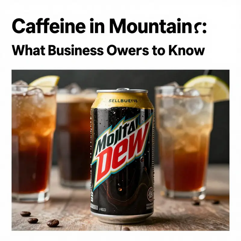 A colorful display of Mountain Dew alongside various caffeinated drinks.