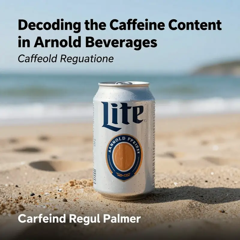 Visually illustrating the caffeine levels in different Arnold Palmer Lite beverage variants.