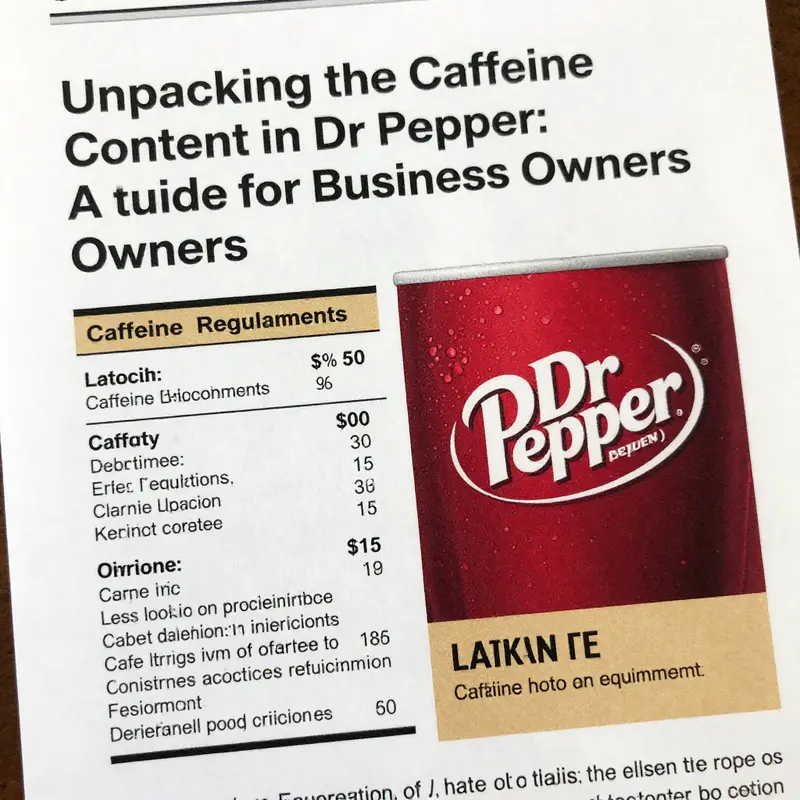 Infographic showing the caffeine content of Dr Pepper compared to other common beverages.