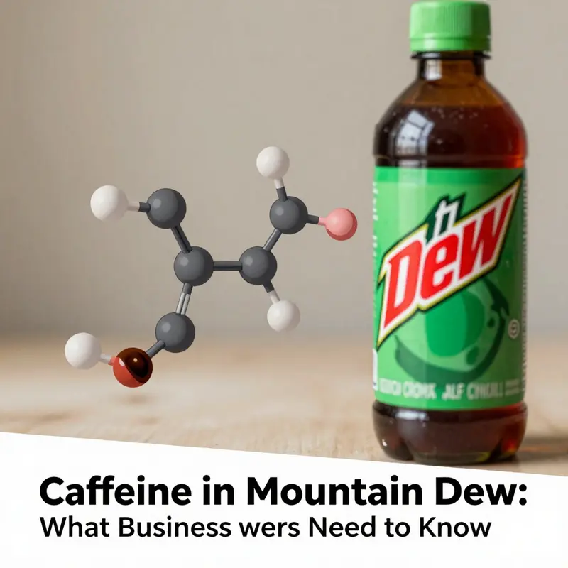 The molecular structure of caffeine linked to Mountain Dew’s invigorating effects.