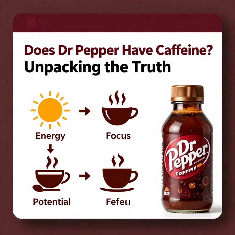 A can of Dr Pepper highlighting its caffeine content and nutritional information.