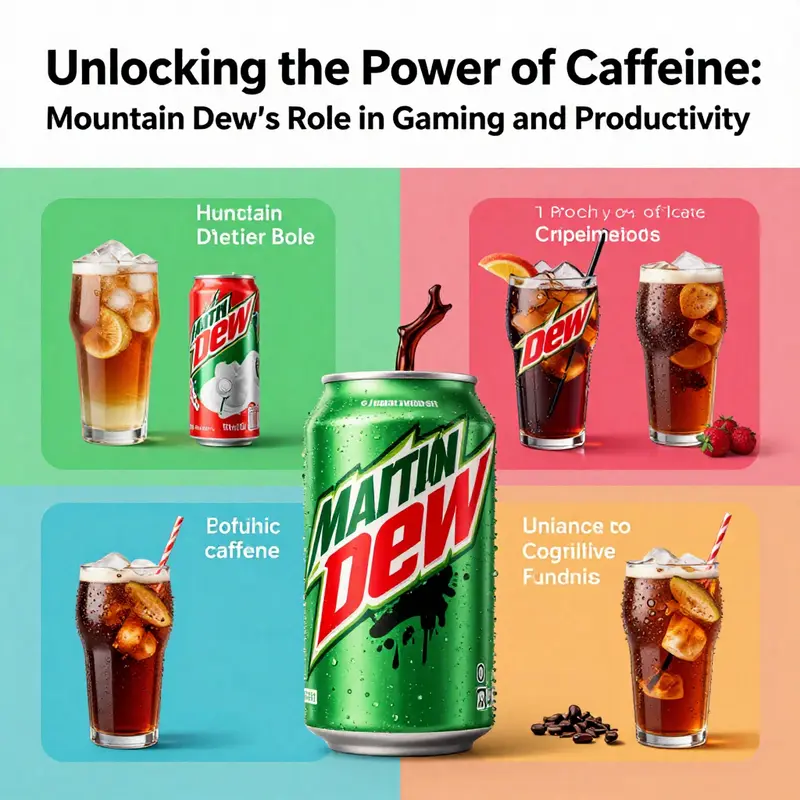 Mountain Dew – the drink of choice for gamers needing a caffeine boost.