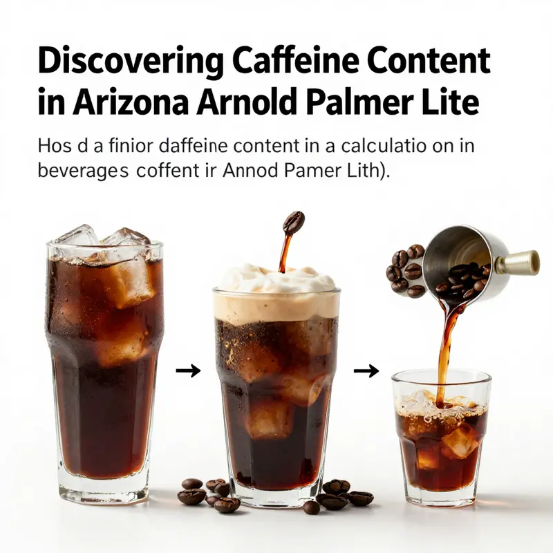Steps for calculating caffeine content in beverages.