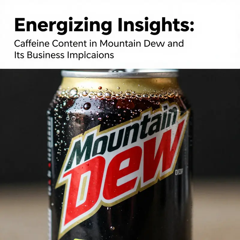 Classic Mountain Dew showcases its iconic vibrant color and refreshing effervescence, emphasizing its caffeine content.