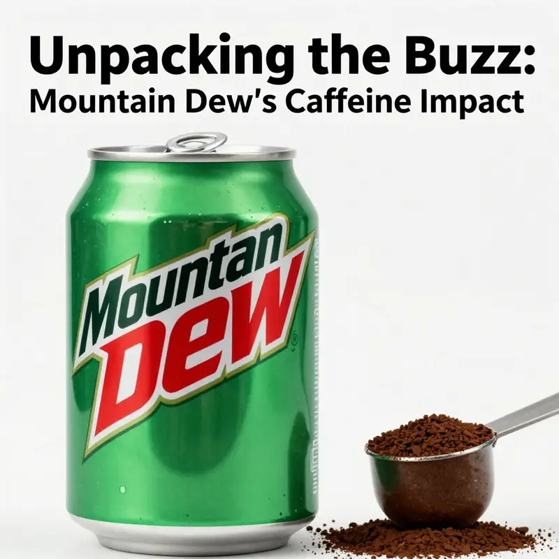 Caffeine content in a classic Mountain Dew can reflects consumer choice.