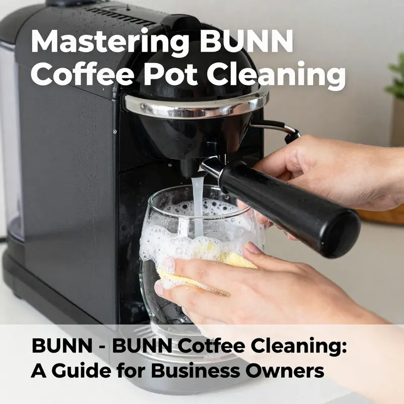 Internal components of a BUNN coffee pot ready for cleaning.