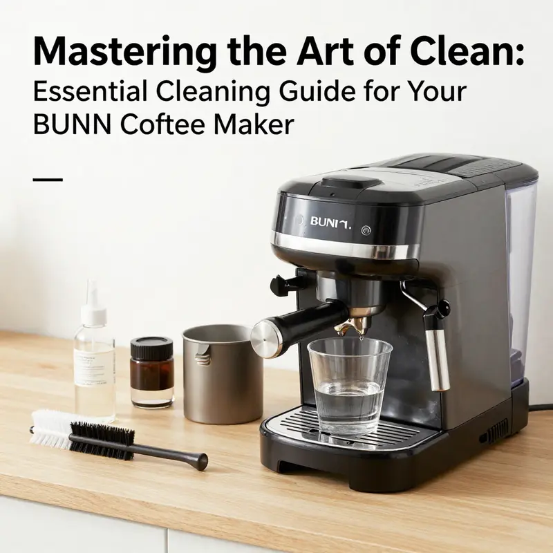 Preparing for a thorough cleaning of the internal components of the BUNN coffee maker to ensure excellent coffee quality.