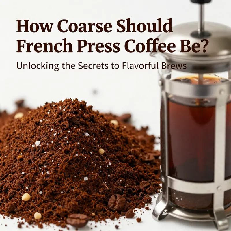 A detailed look at coarsely ground coffee, essential for optimal extraction in French press brewing.