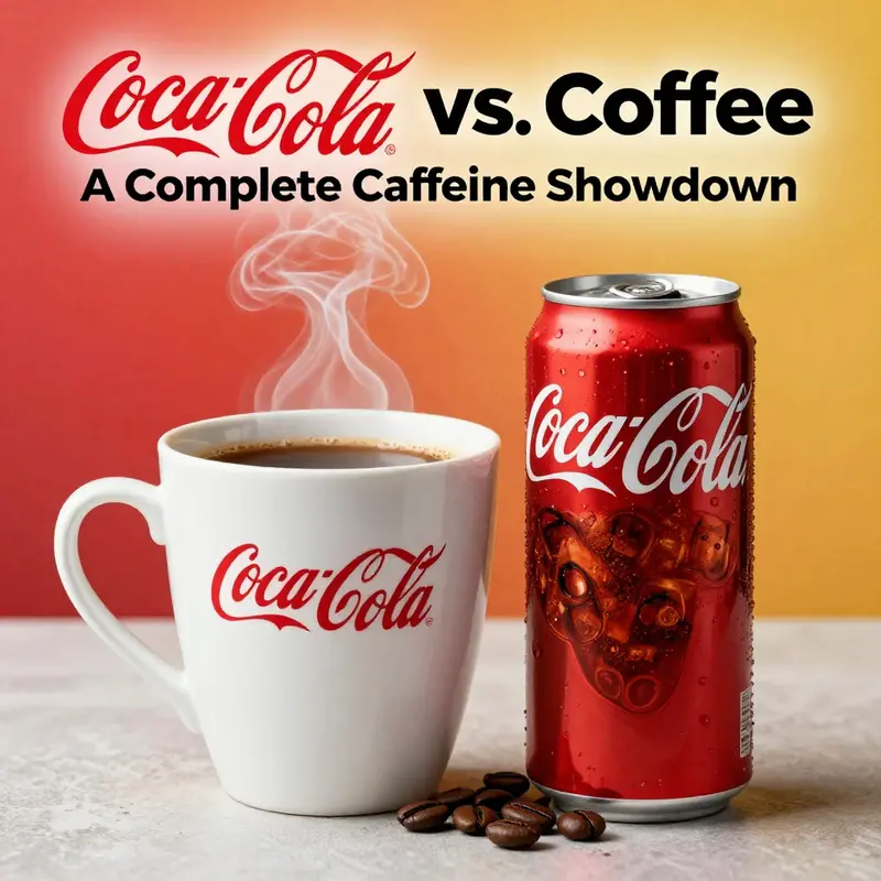 A captivating image showing a cup of coffee beside a can of Coca-Cola, representing the article's focus.