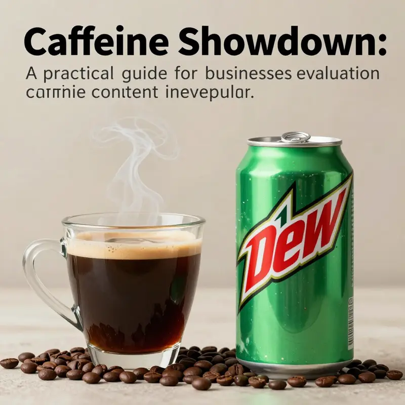 A cover image showing a steaming cup of coffee next to a Mountain Dew can.