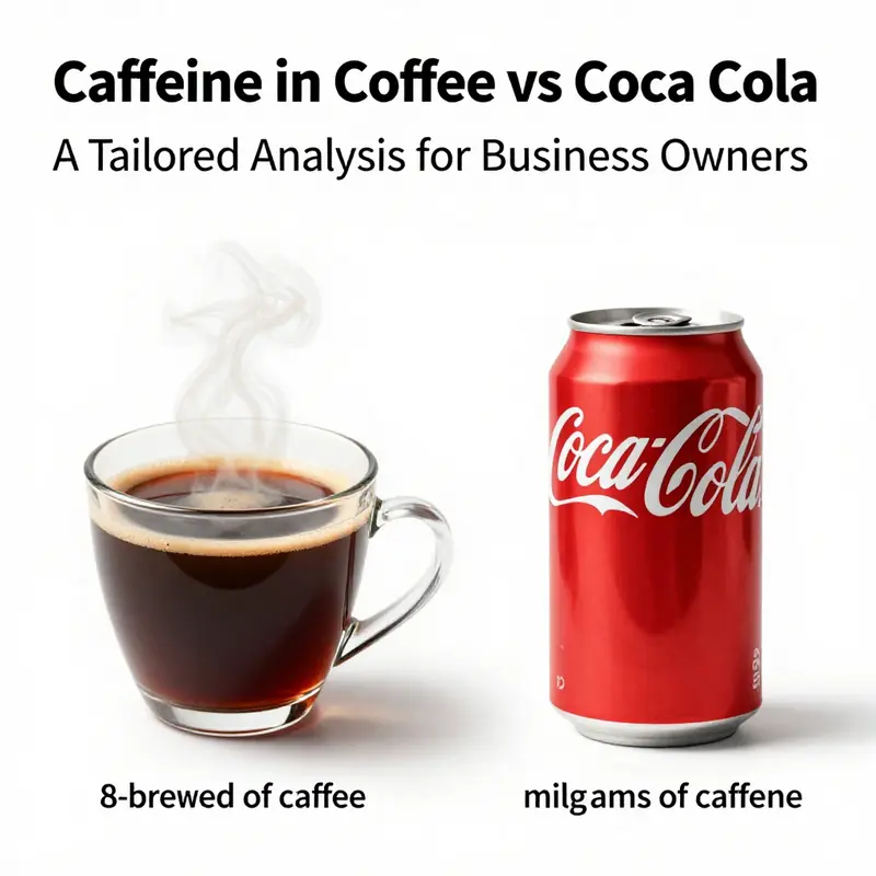 Comparative analysis of caffeine content in coffee and Coca-Cola.