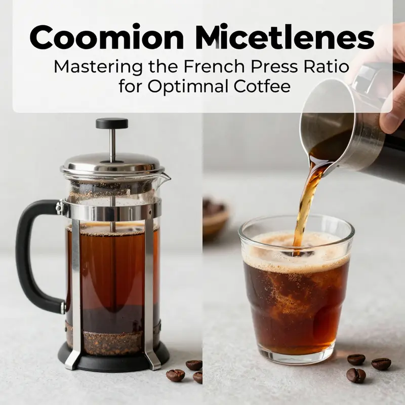 Measuring coffee and water accurately for the perfect French press ratio.
