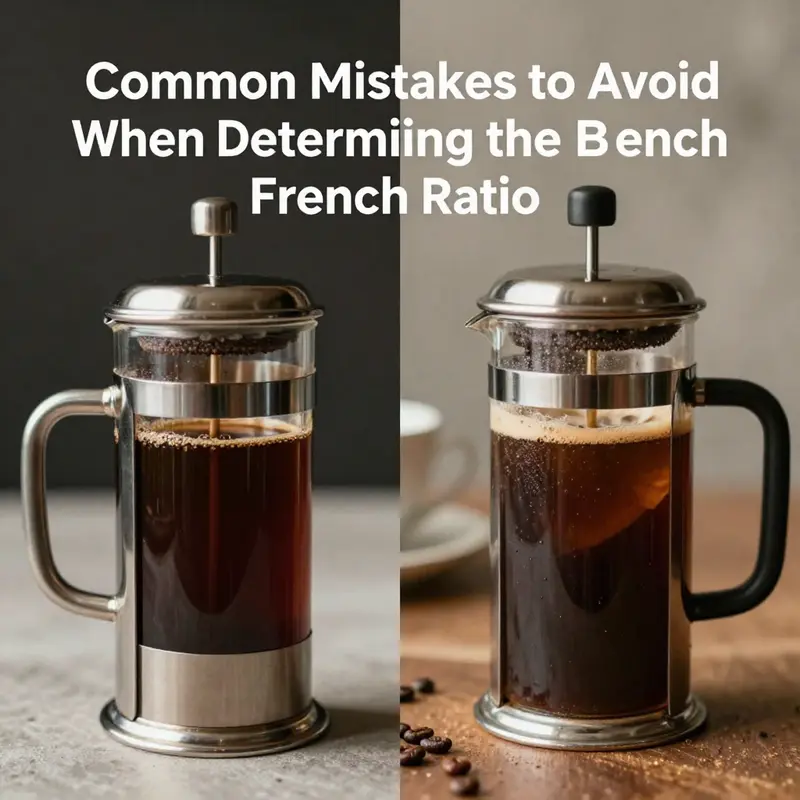 An infographic displaying optimal French press coffee ratios for brewing.