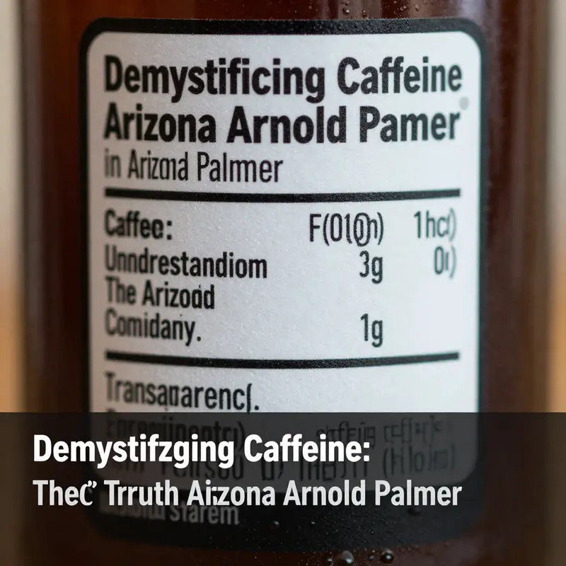 Comparative infographic showing Arizona Arnold Palmer’s caffeine content against other popular beverages.