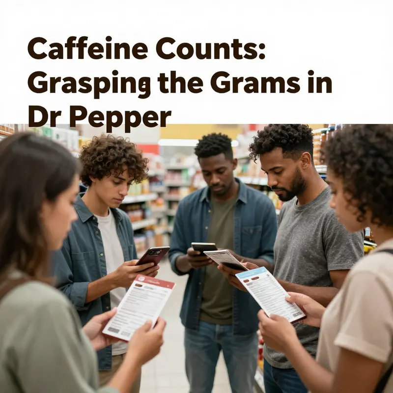Caffeine content analysis for a 12-ounce can of Dr Pepper.