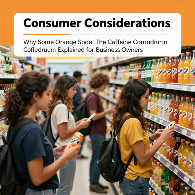 The distinction between caffeinated and caffeine-free Sunkist Orange Soda variants on display.