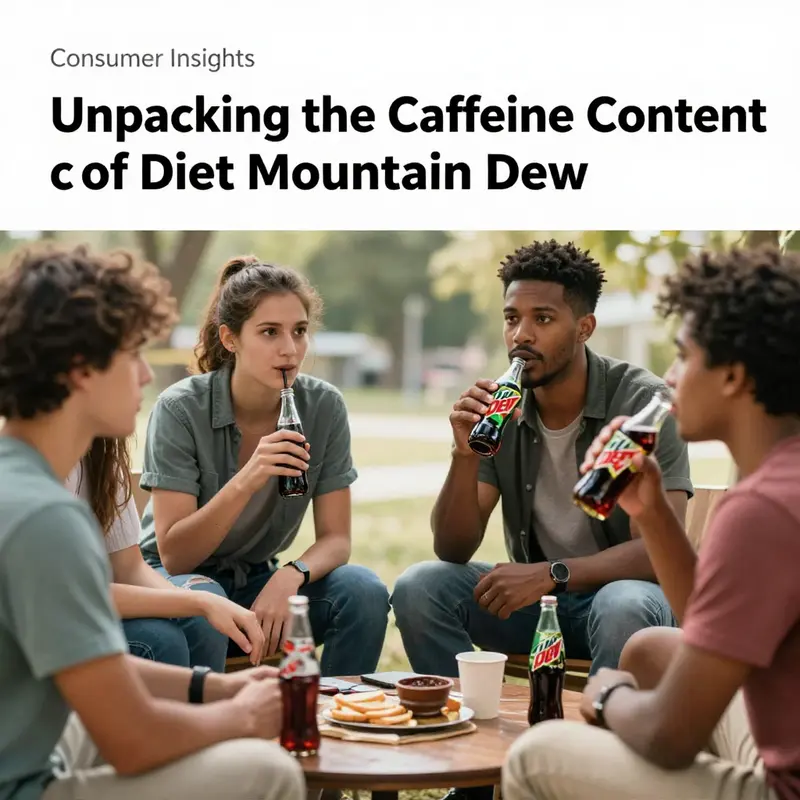 Detailed analysis of the caffeine content in Diet Mountain Dew, highlighting its levels compared to other sodas.