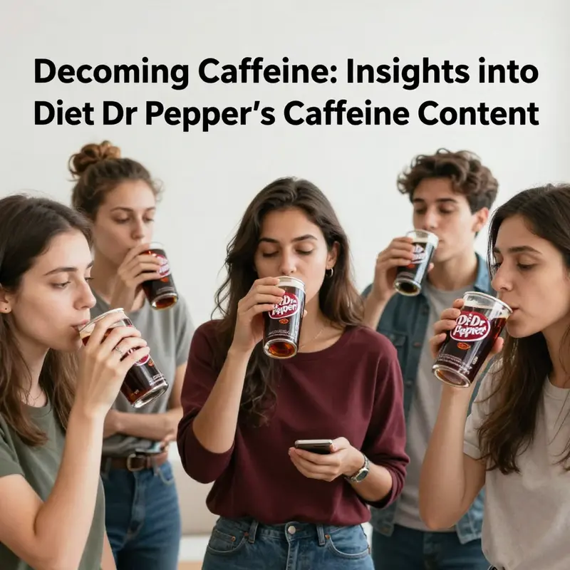 A detailed breakdown of caffeine content in Diet Dr Pepper.