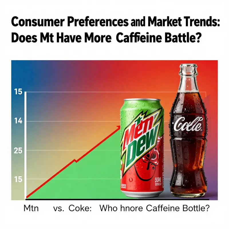 Caffeine content comparison between Mtn Dew and Coca-Cola.