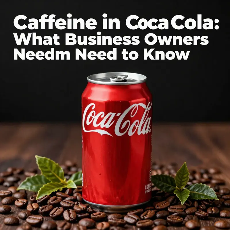A Coca-Cola can with coffee beans and tea leaves in the background representing diversity among caffeinated beverages.