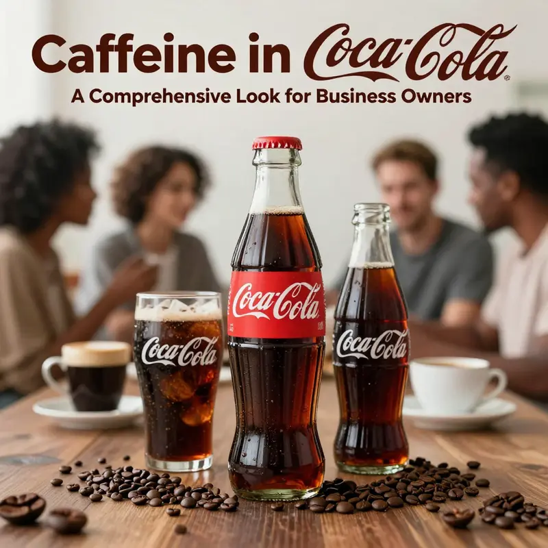 Cover image showcasing Coca-Cola products and consumers interested in caffeine content.