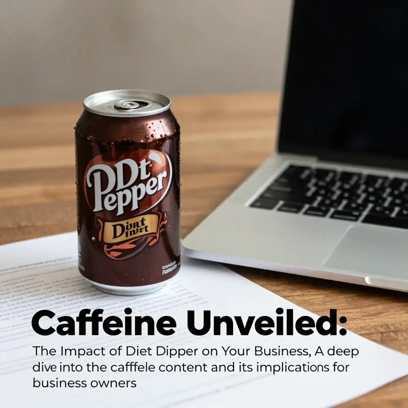 Diet Dr Pepper can placed next to a laptop, symbolizing business research on caffeine.
