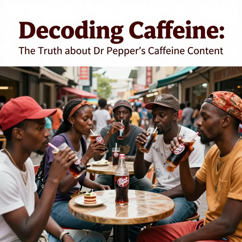 Caffeine content comparison among Dr Pepper variants.