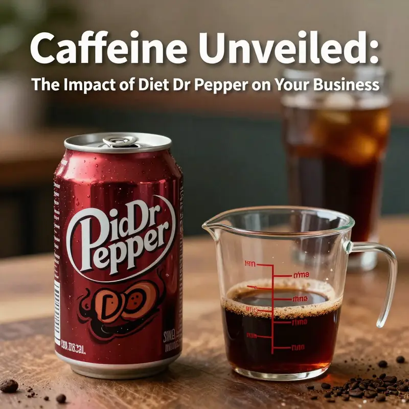 A detailed view showing the caffeine content in Diet Dr Pepper.