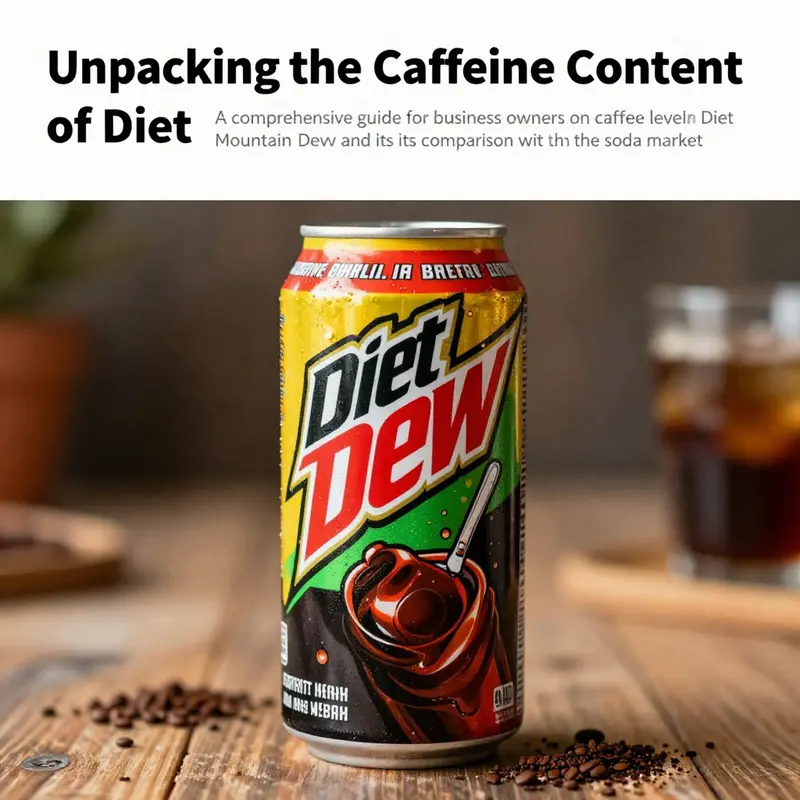 A lively close-up shot of a cold can of Diet Mountain Dew surrounded by ice, showcasing its bright green color and branding.