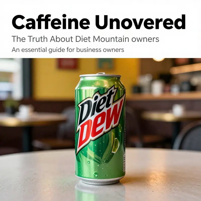 A can of Diet Mountain Dew showcased in a vibrant café setting.