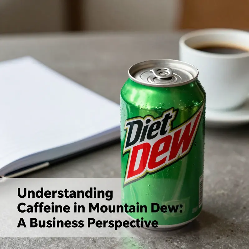 Examining the caffeine content in Diet Mountain Dew.