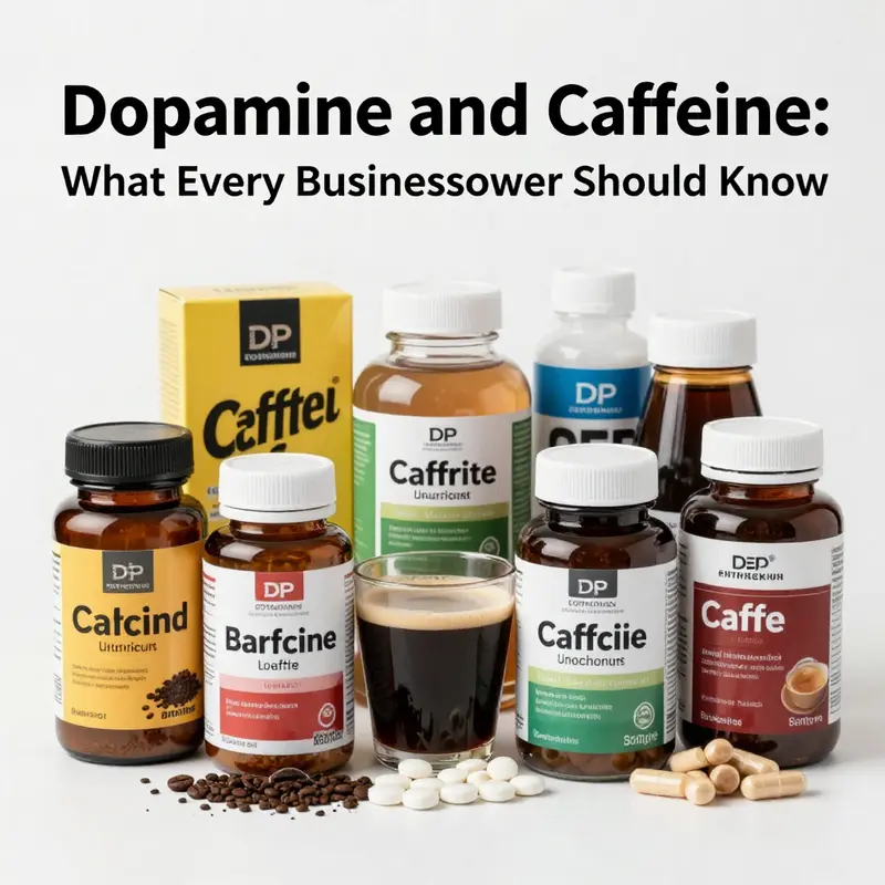 Illustration contrasting dopamine’s neural pathways with a steaming cup of coffee to clarify misconceptions.