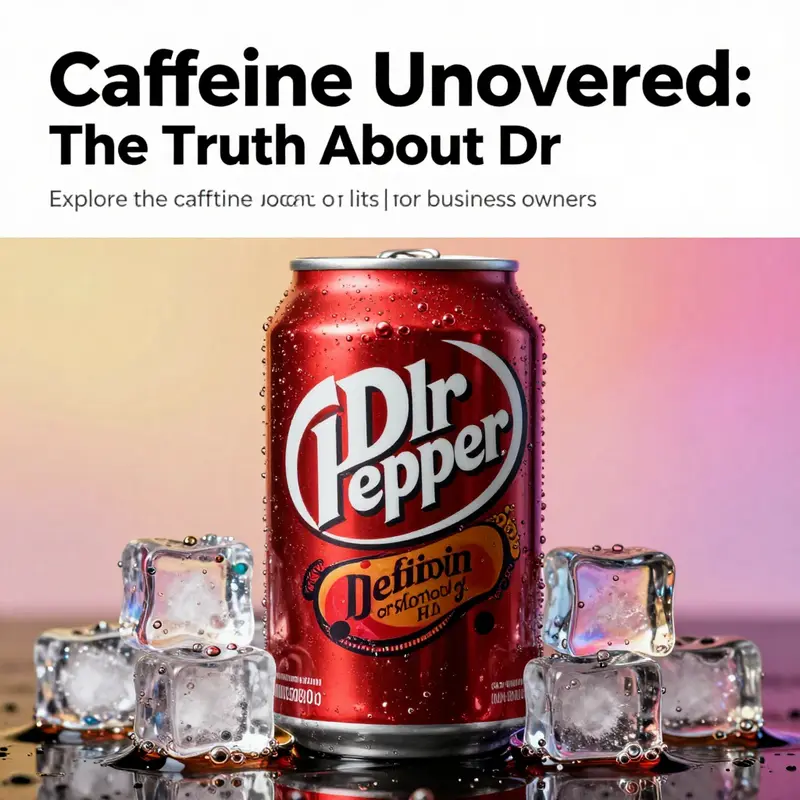 A can of Dr Pepper with ice, showcasing the product's vibrant appearance.