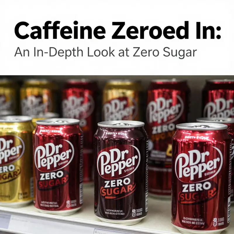 A retail display featuring various Dr Pepper products, including Dr Pepper Zero Sugar.
