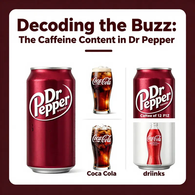 Comparison of caffeine levels in Dr Pepper versus other popular beverages.