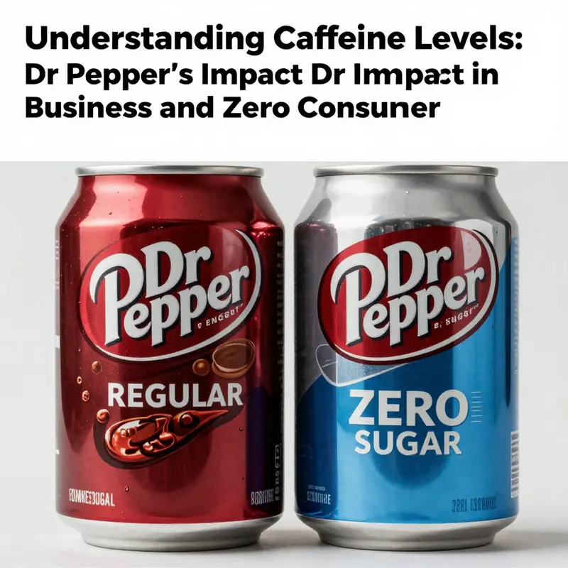 Caffeine levels displayed on both regular and Zero Sugar Dr Pepper variants.