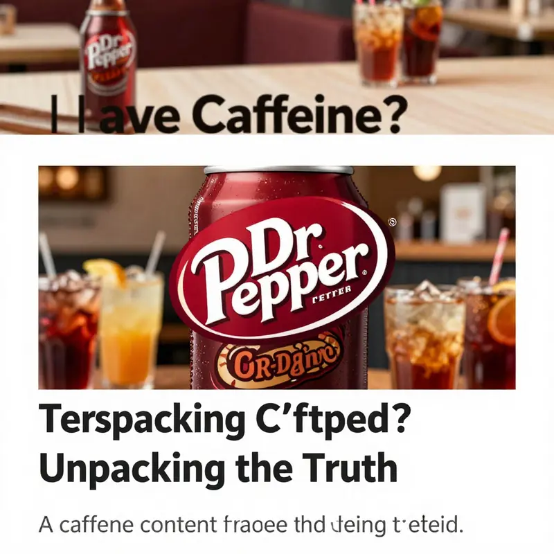 Image of Dr Pepper logo surrounded by other sodas in a lively cafe environment.