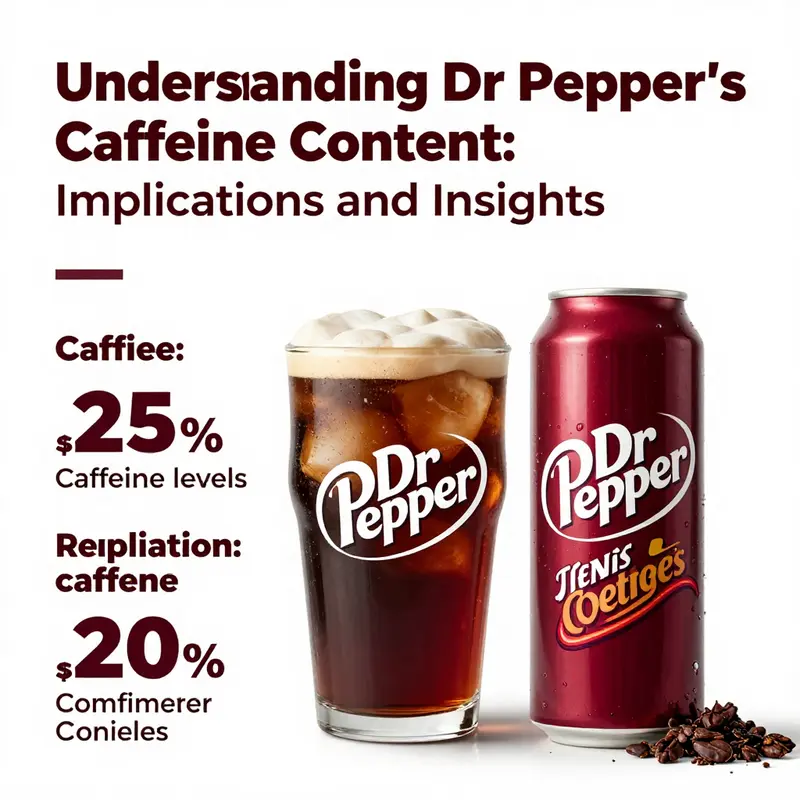Nutritional label of Dr Pepper prominently showcasing its caffeine content.
