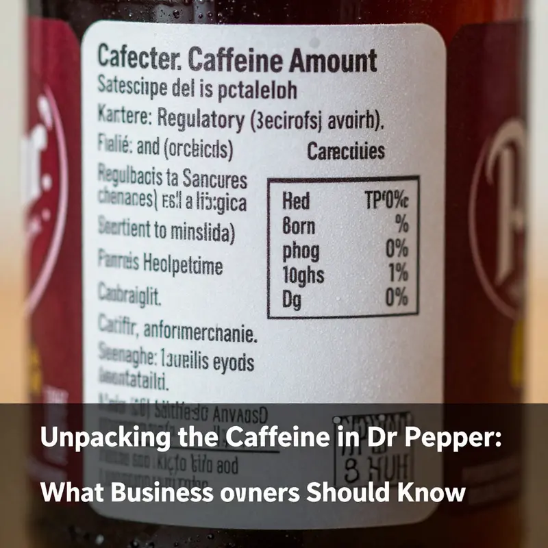 Illustration of Dr Pepper can highlighting its caffeine content.
