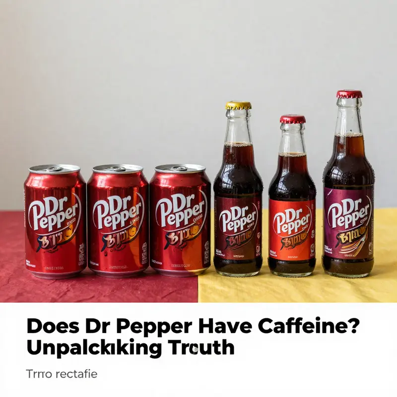 A can of Dr Pepper highlighting its caffeine content and nutritional information.