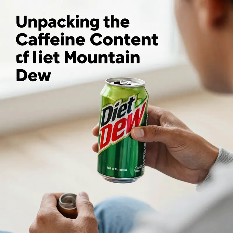 Detailed analysis of the caffeine content in Diet Mountain Dew, highlighting its levels compared to other sodas.