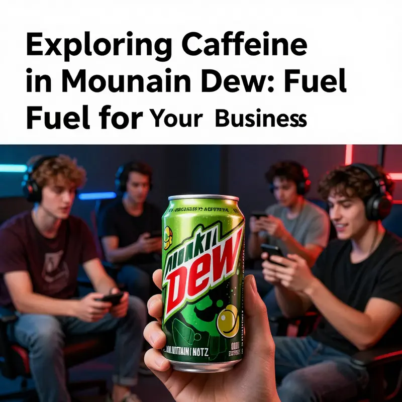 Comparison of caffeine content in Mountain Dew with other popular beverages.