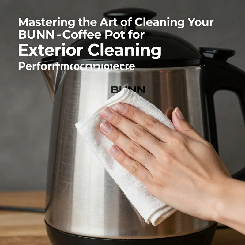 A barista diligently cleaning a BUNN coffee pot to maintain quality brewing.