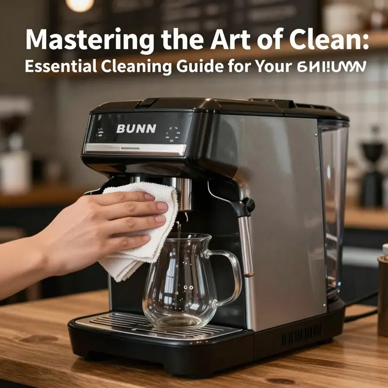 Preparing for a thorough cleaning of the internal components of the BUNN coffee maker to ensure excellent coffee quality.