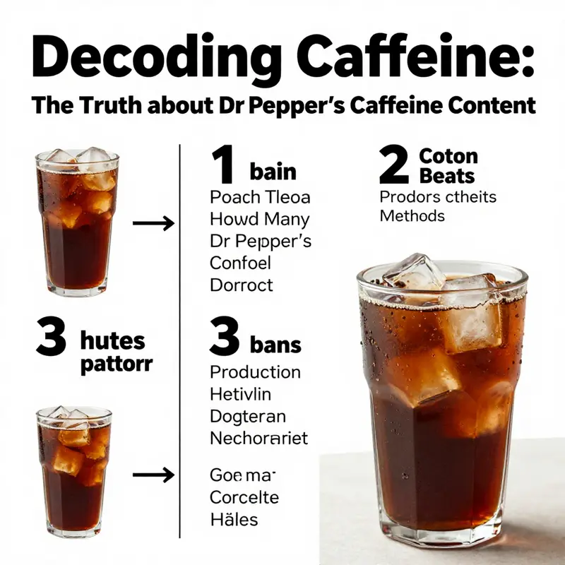 Caffeine content comparison among Dr Pepper variants.