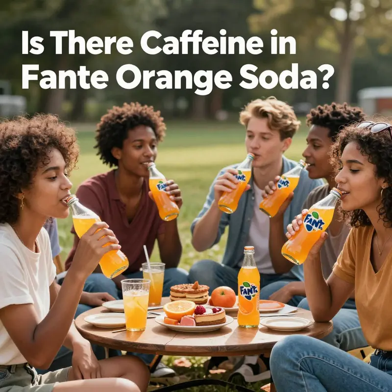 Fanta Orange Soda can showcasing its caffeine-free label.